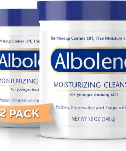 Albolene Moisturizing Cleanser & Makeup Remover Balm - Fragrance-Free Facial Cream for Cleansing & Hydration - Multi-Use Skincare for All Skin Types - No Harsh Chemicals - 12 oz - (Pack of 2)