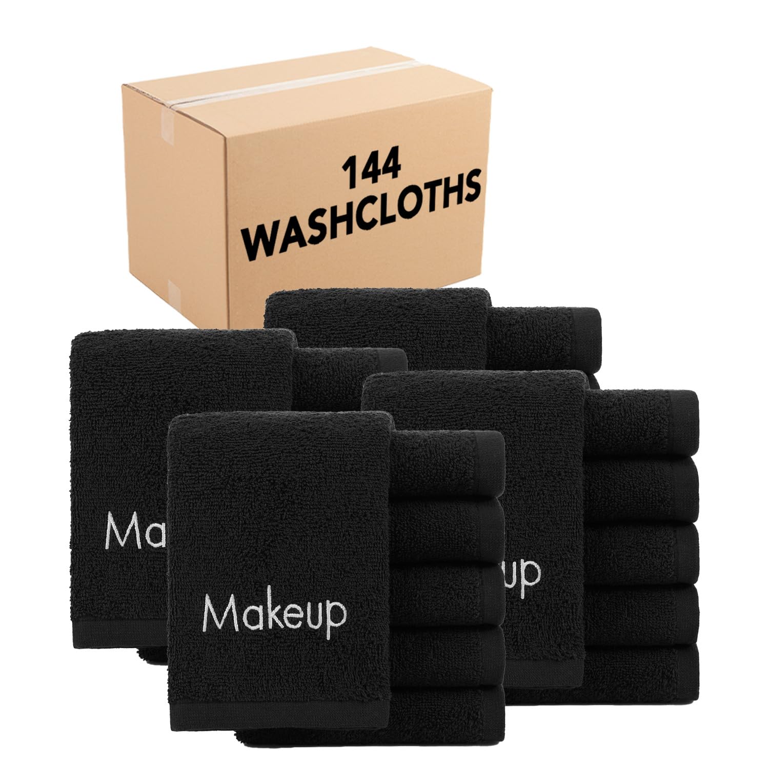 Arkwright Makeup Towels - Pack of 6 - Soft & Gentle Cotton Washcloth Face Make Up Remover, Reusuable Eraser Cloth Essentials for Hosts & Artists, 13 x 13 in, Black - Image 7