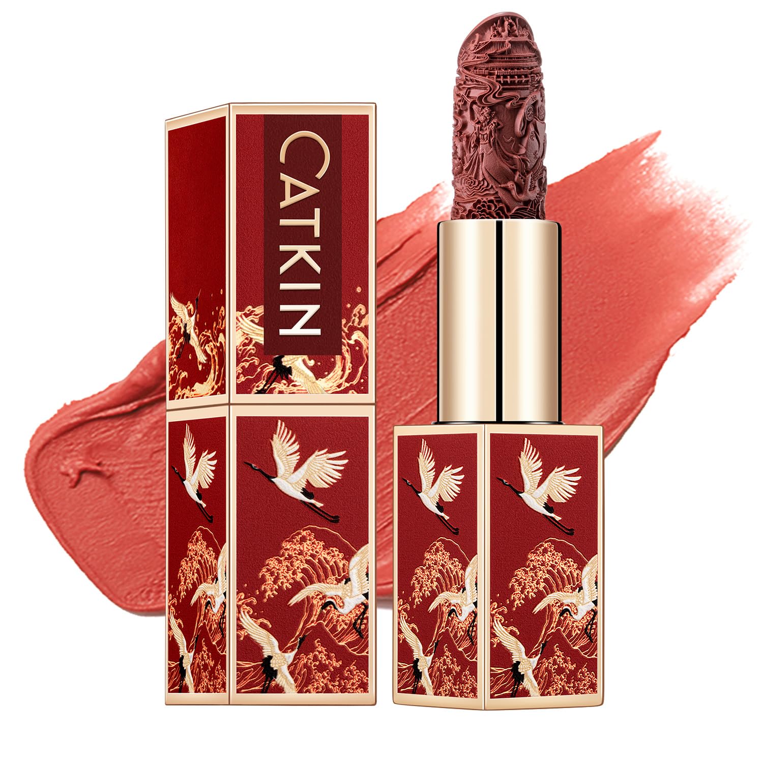 Catkin Moist Lipstick Hydrating High Impact Color Infused with Vitamin E and Avocado Oil Smooth Soft Texture Long Lasting Pink Glow Shimmer Finish 133 - Image 17