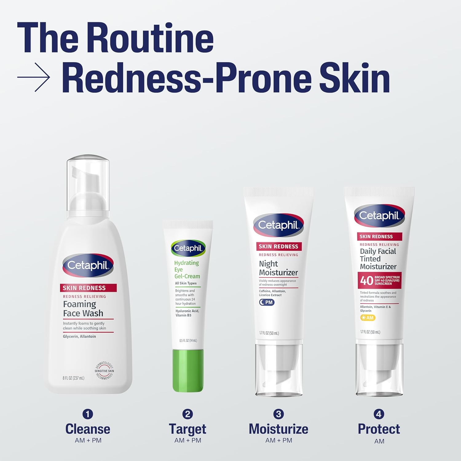 Cetaphil Redness Relieving Foaming Face Wash For Sensitive Skin, 8 Fl Oz, Gently Cleanses & Calms Sensitive Skin Without Over Drying, (Packaging May Vary) - Image 6