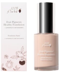 100% PURE Fruit Pigmented Healthy Foundation, Alpine Rose, Liquid Foundation Makeup, Anti-aging, Full Coverage, Matte Finish - 1 Fl Oz