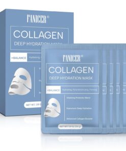 5 Packs Collagen Facial Mask, Deep Skincare Hydrating Face Masks, Beauty Skin Facial Masks, Moisturize Care Sheet Mask, Brighten skin tone, for All Skin Types