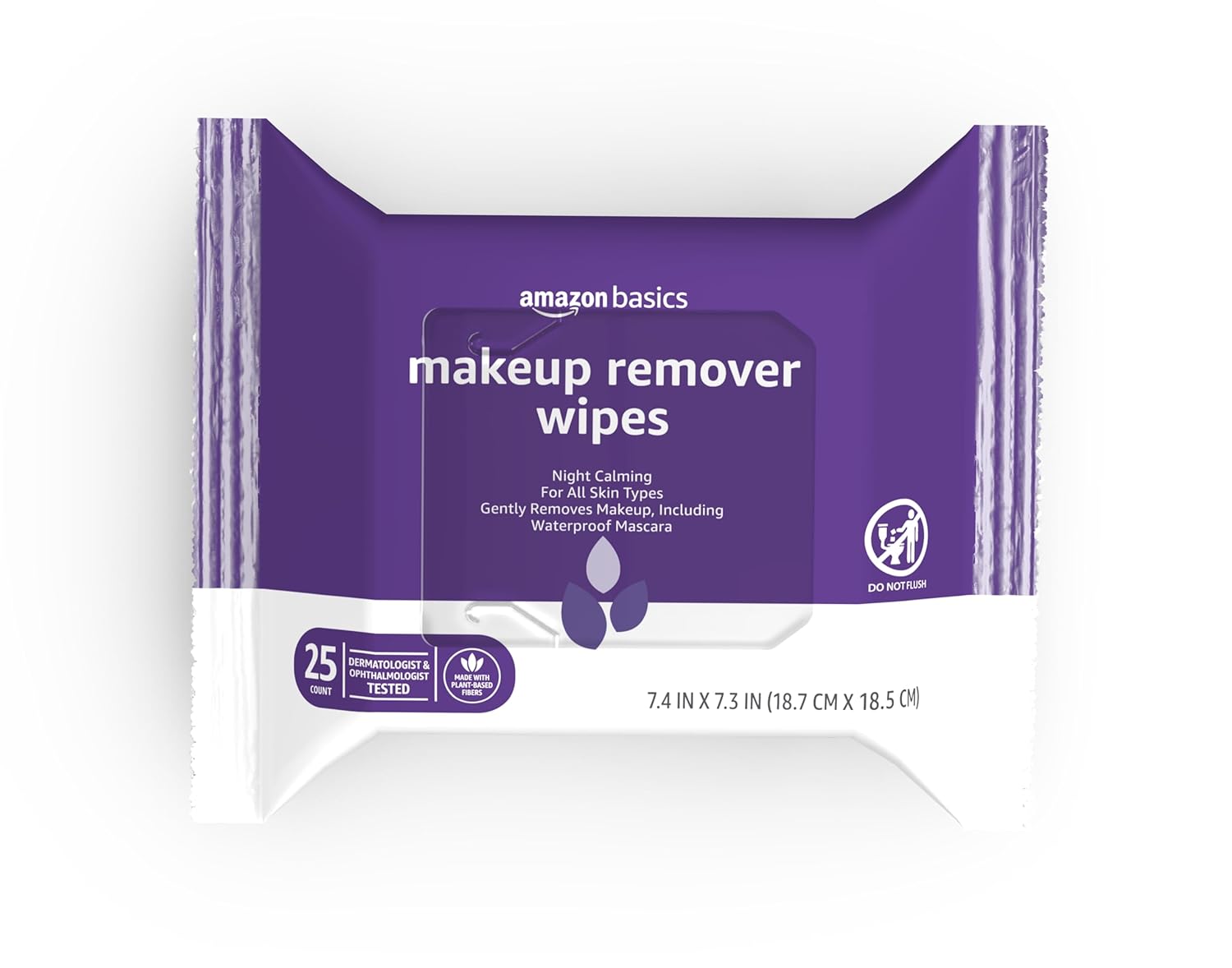 Amazon Basics Makeup Remover Wipes, Fragrance- and Alcohol-Free, Gentle Cleansing, Removes Waterproof Mascara, Dermatologist Tested, 25 Count, Pack of 2 - Image 12
