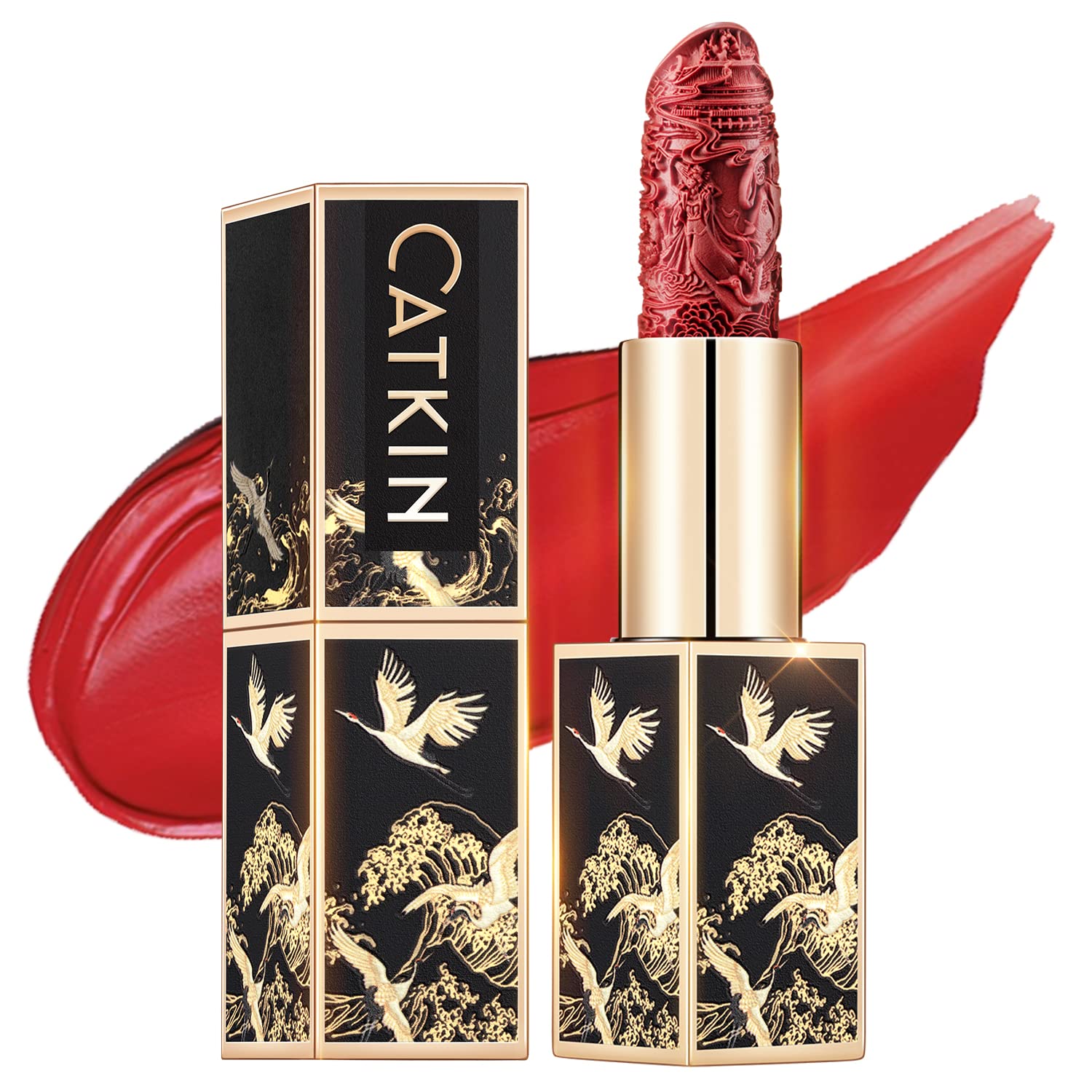 Catkin Moist Lipstick Hydrating High Impact Color Infused with Vitamin E and Avocado Oil Smooth Soft Texture Long Lasting Pink Glow Shimmer Finish 133 - Image 29