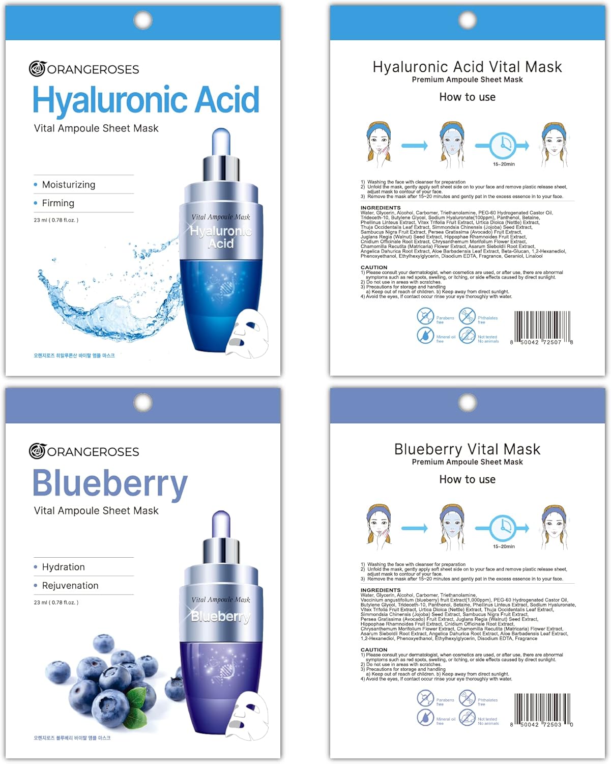 100 Combo Pack (10 x10 types), Full Face Facial Sheet Mask with Release Paper for Easy Application, Skincare Facial Mask for Women & Men - Image 2