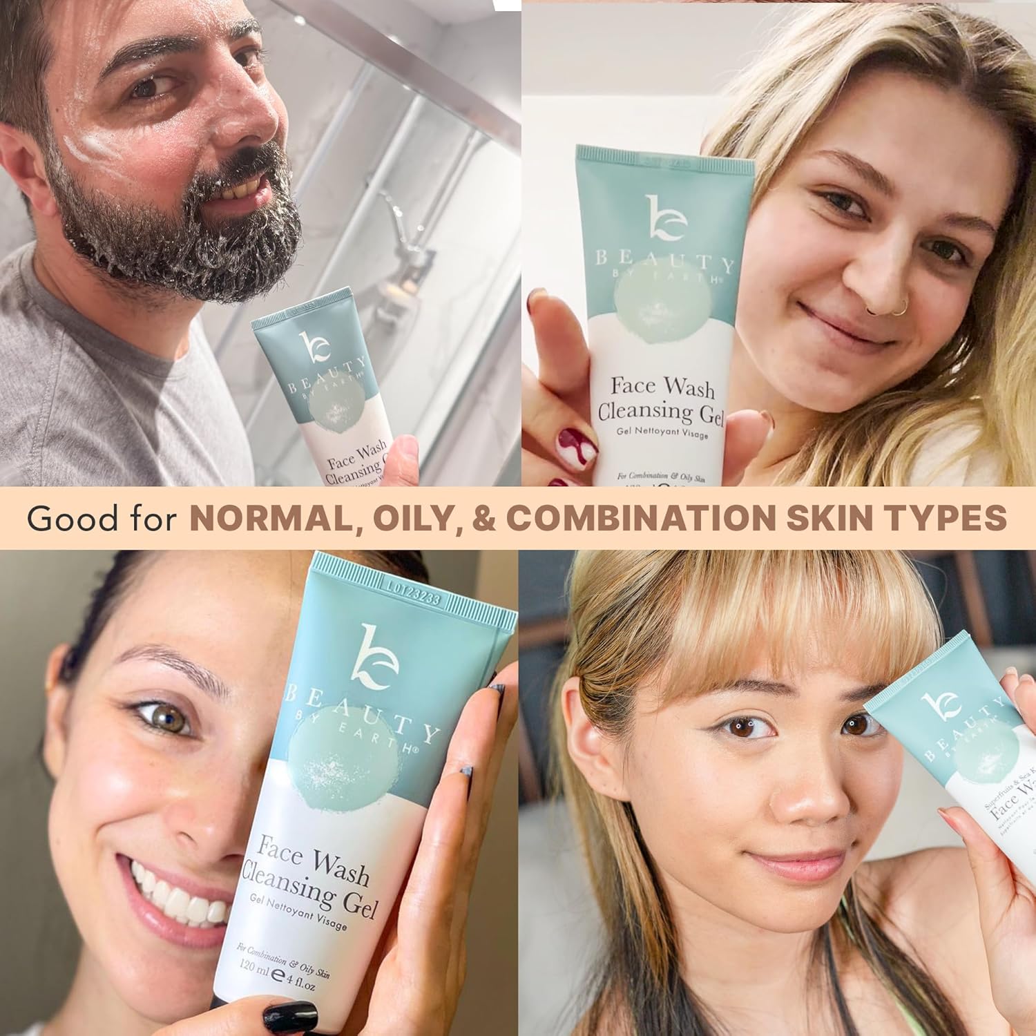 Beauty by Earth Clean Face Wash - USA Made with Organic & Natural Ingredients, Non-Toxic Facial Cleanser - Image 6