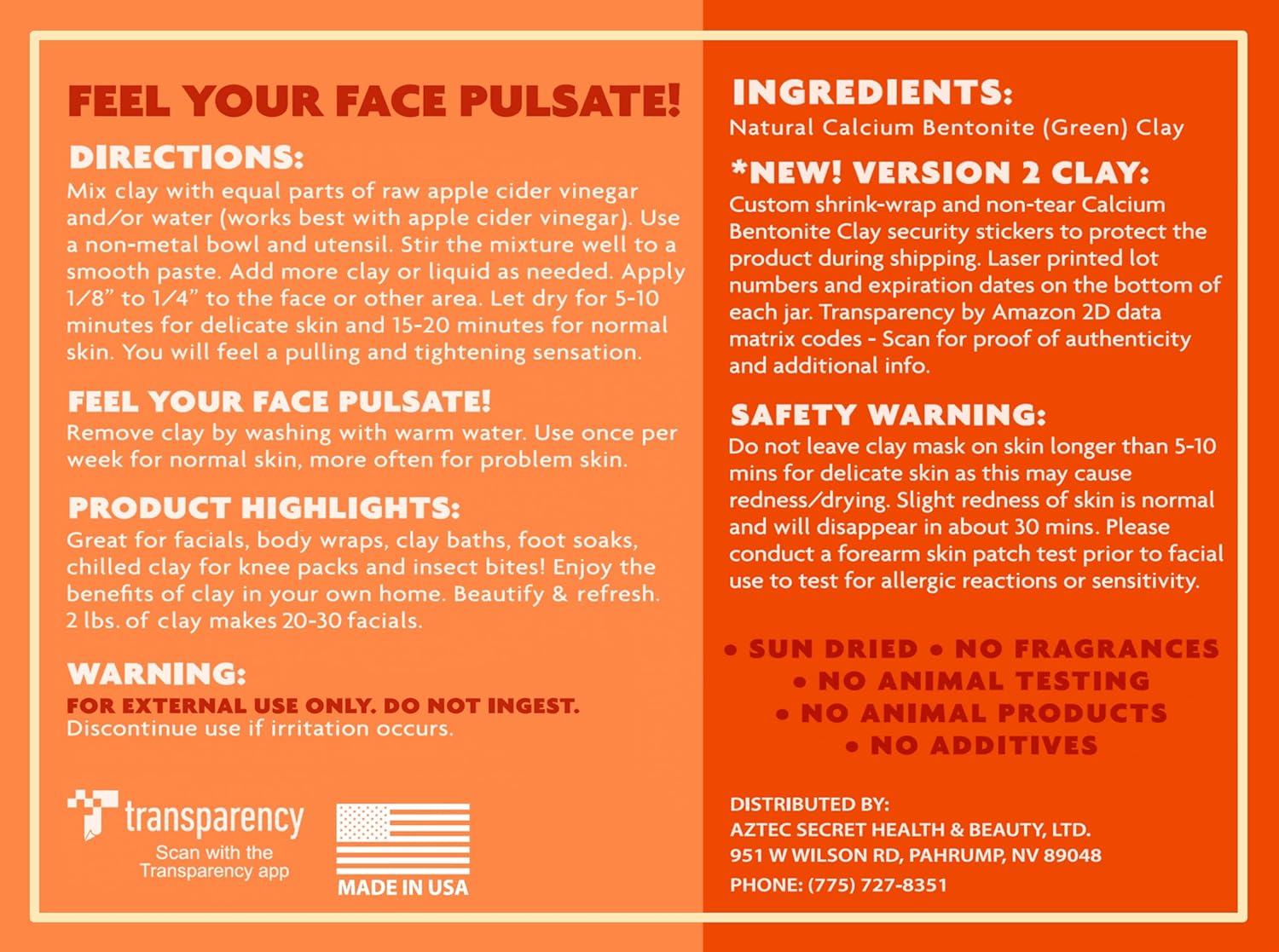 Aztec Secret– Indian Healing Clay 1 lb – Deep Pore Cleansing Facial & Body Mask – The Original 100% Natural Calcium Bentonite Clay – New Version 2 - Image 2