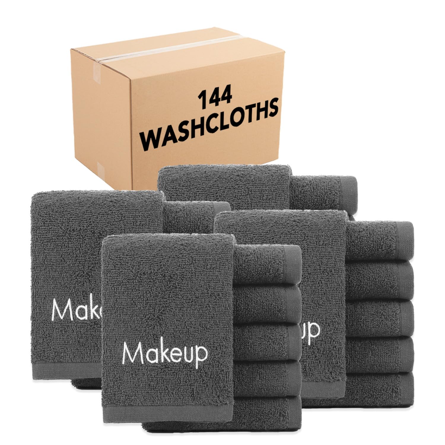 Arkwright Makeup Towels - Pack of 6 - Soft & Gentle Cotton Washcloth Face Make Up Remover, Reusuable Eraser Cloth Essentials for Hosts & Artists, 13 x 13 in, Black - Image 9