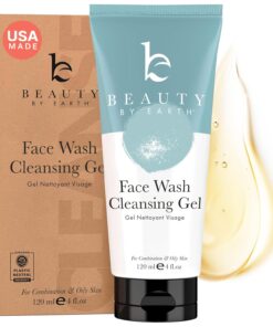 Beauty by Earth Clean Face Wash - USA Made with Organic & Natural Ingredients, Non-Toxic Facial Cleanser