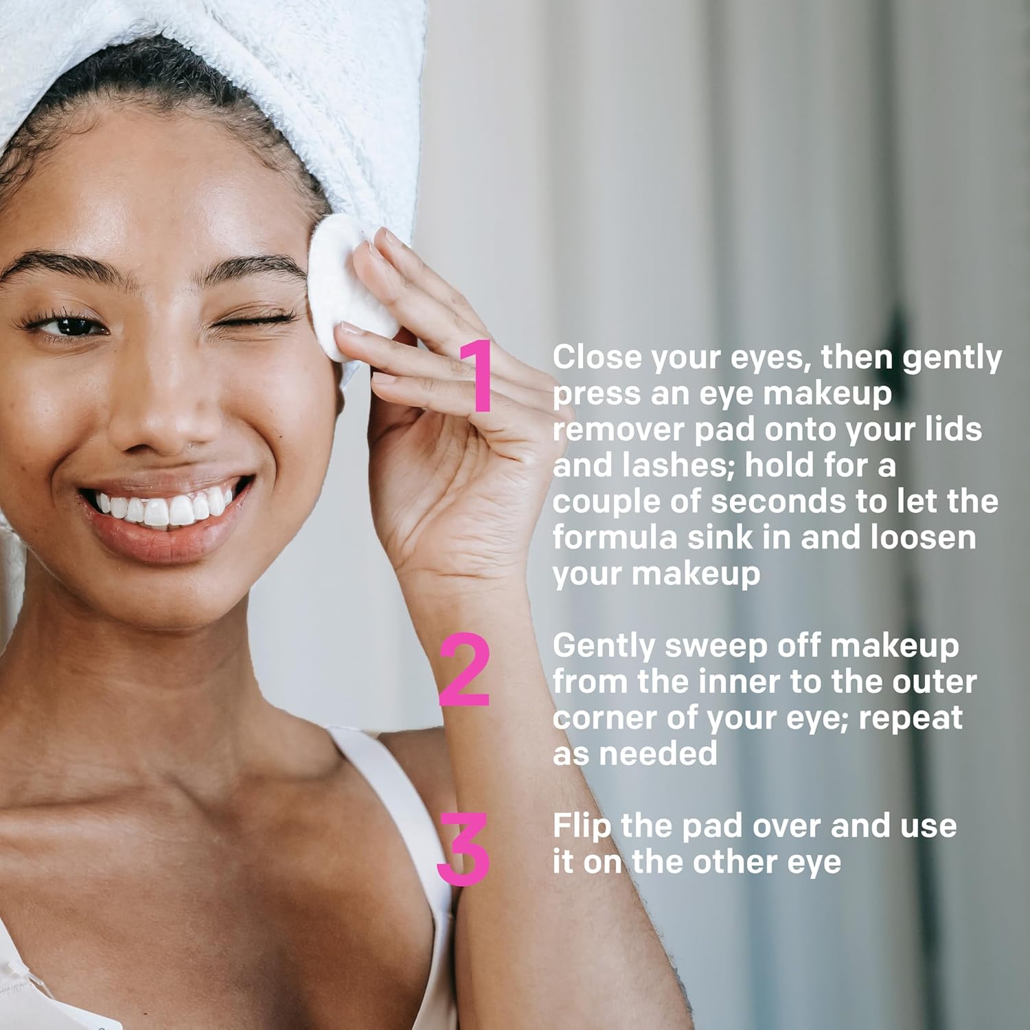 Almay Biodegradable Makeup Remover Pads, Longwear & Waterproof, Hypoallergenic, Fragrance-Free, Dermatologist & Ophthalmologist Tested, 120 count - Image 2