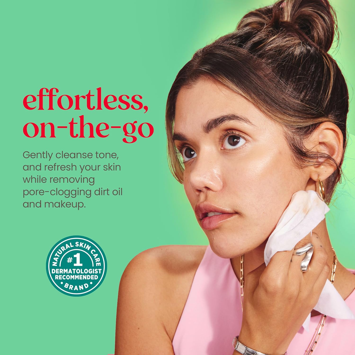 Burt's Bees Stocking Stuffers, Cucumber & Mint Face Wipes, for All Skin Types, Refreshing Makeup Remover & Facial Cleansing Towelettes, Skin Care Christmas Gifts, 30 Ct. (3-Pack) - Image 3