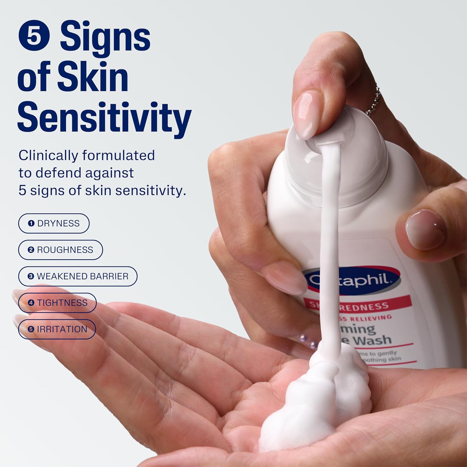 Cetaphil Redness Relieving Foaming Face Wash For Sensitive Skin, 8 Fl Oz, Gently Cleanses & Calms Sensitive Skin Without Over Drying, (Packaging May Vary) - Image 3