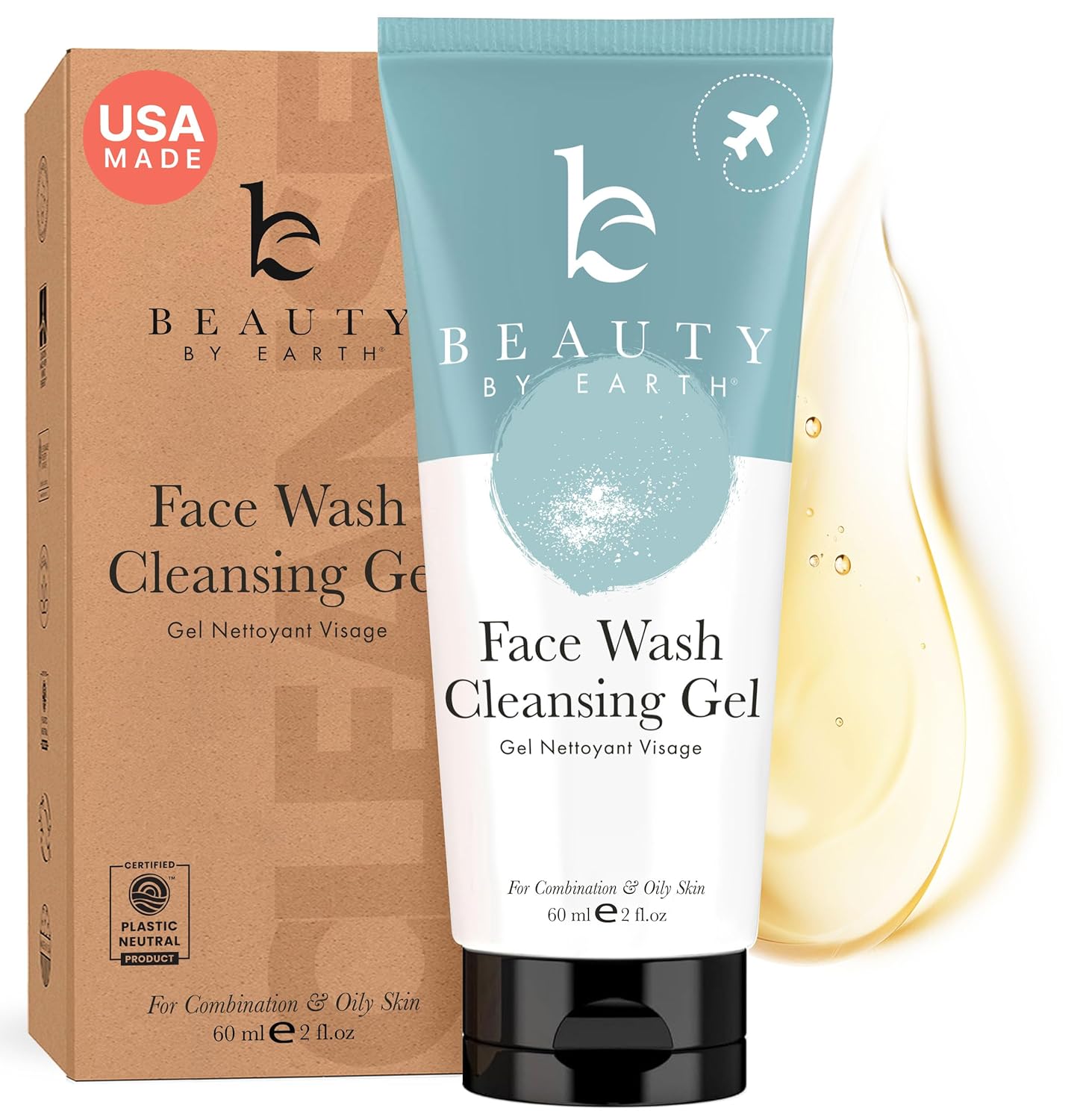 Beauty by Earth Clean Face Wash - USA Made with Organic & Natural Ingredients, Non-Toxic Facial Cleanser - Image 7