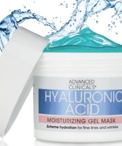 Advanced Clinicals Hyaluronic Acid Gel Facial Mask Skin Care Treatment, Brightening, Hydrating Anti Aging Face Mask & Moisturizer Helps Transform Dry Skin W/Collagen, Chamomile, & Aloe Vera, 5 Fl Oz