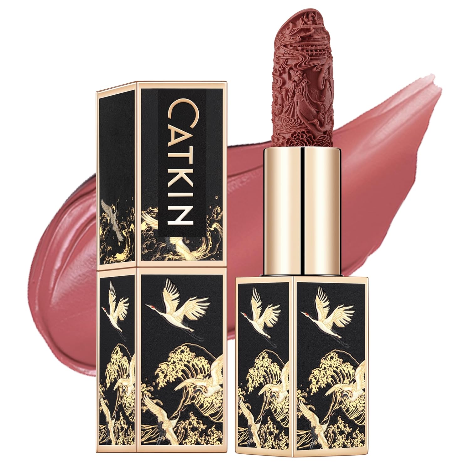 Catkin Moist Lipstick Hydrating High Impact Color Infused with Vitamin E and Avocado Oil Smooth Soft Texture Long Lasting Pink Glow Shimmer Finish 133 - Image 30