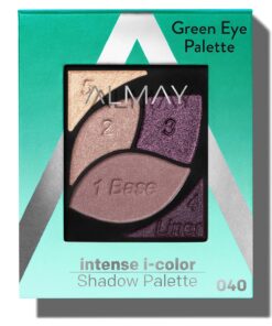 Almay Eyeshadow Palette, Longlasting Eye Makeup, Primer Enriched with Antioxidant Vitamin E, Hypoallergenic, 040 Green Eyes, 0.1 Oz