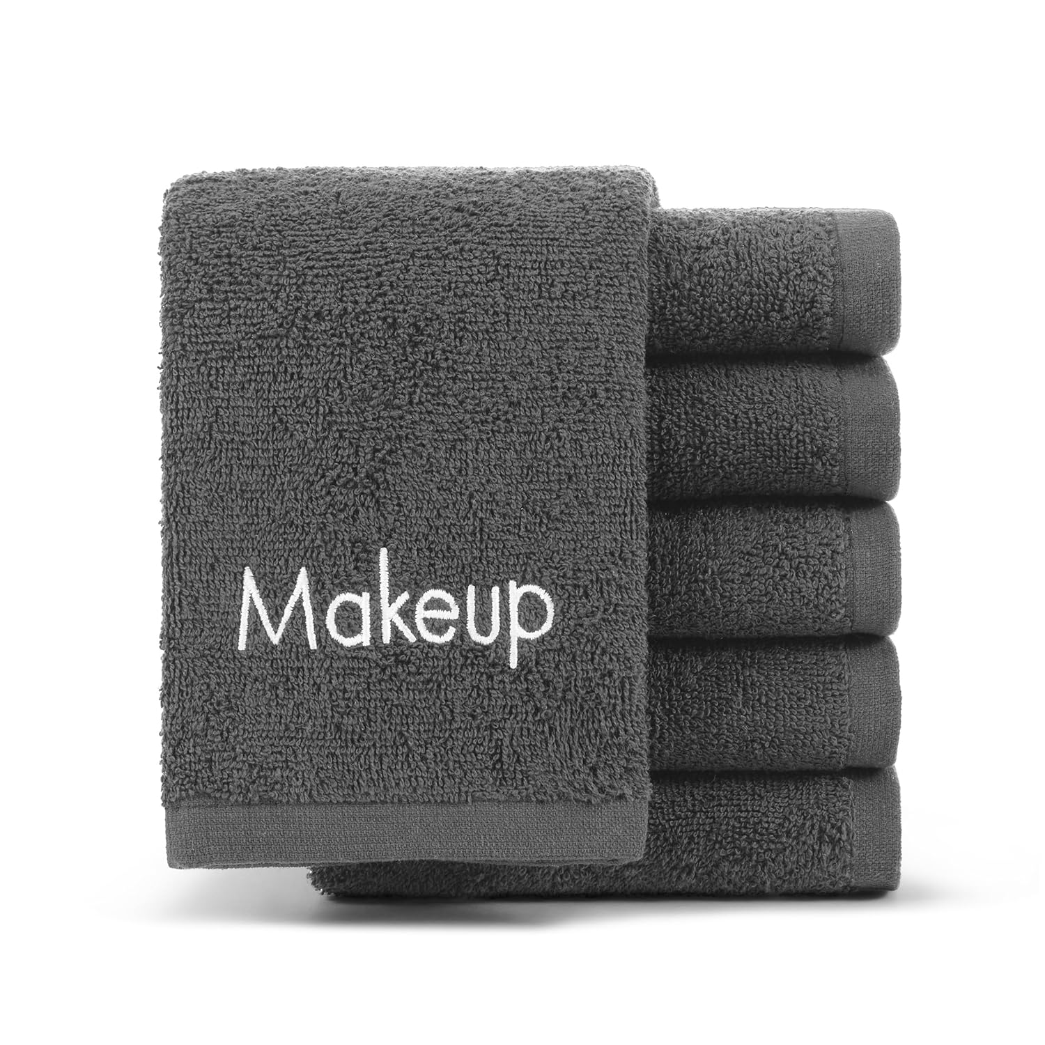 Arkwright Makeup Towels - Pack of 6 - Soft & Gentle Cotton Washcloth Face Make Up Remover, Reusuable Eraser Cloth Essentials for Hosts & Artists, 13 x 13 in, Black - Image 8