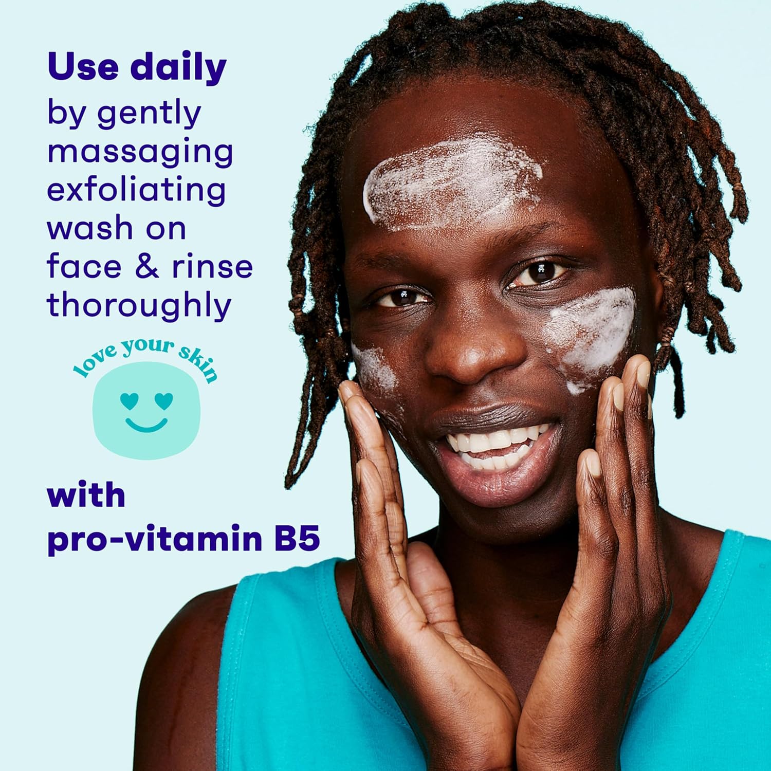 Clean & Clear Deep Action Exfoliating Facial Cleanser, Scrub & Face Wash, Pro-Vitamin B5, Lactic & Glycolic Acids, Oil-Free Gentle Daily Exfoliator for Soft, Smooth, Hydrated Skin, Vegan, 7 Fl Oz Tube - Image 4