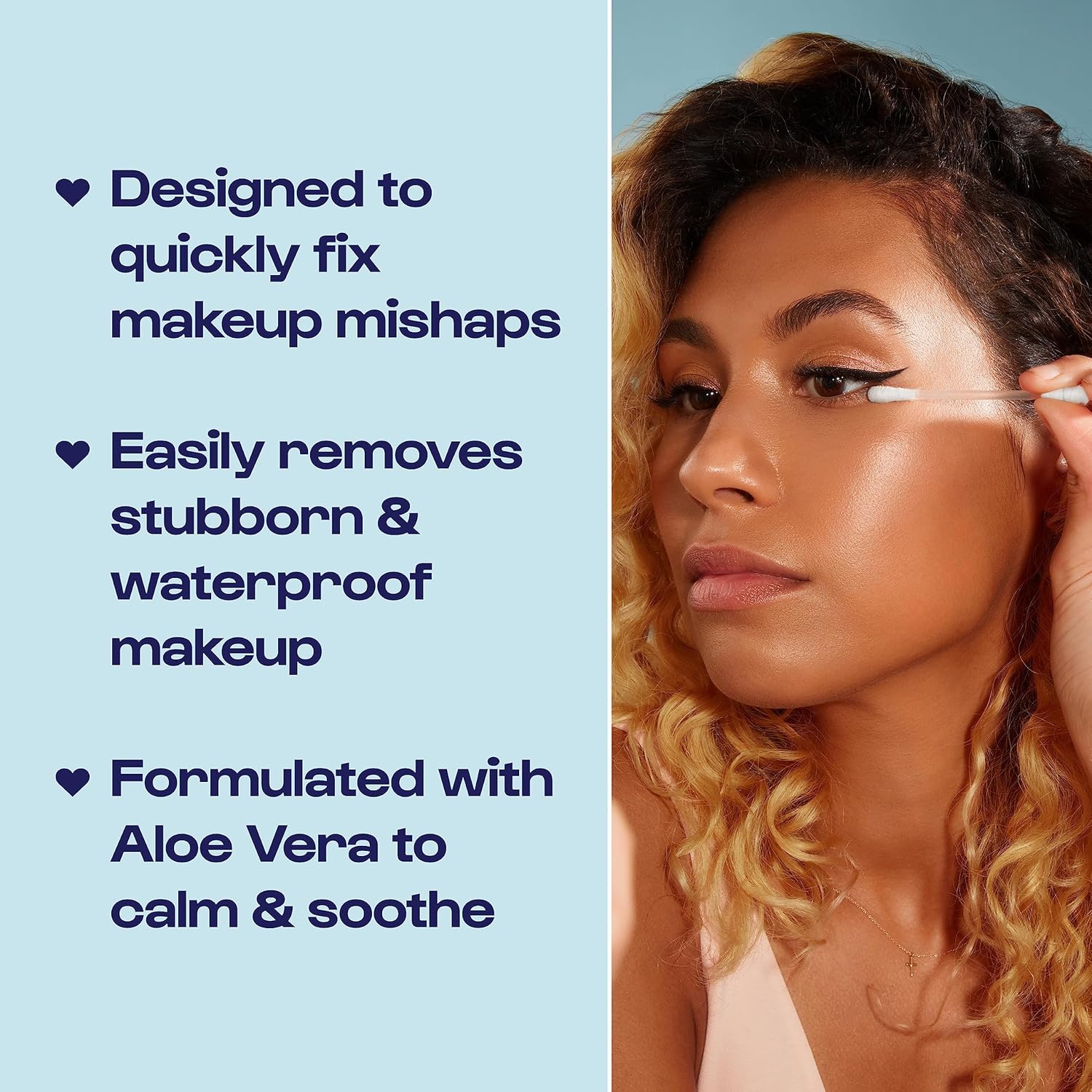 Alleyoop Cotton Swabs for Makeup, Tip Off Liquid-Filled Makeup Removing Swabs (24 Count, 3 Pack) - Easy-To-Use & Space Saving Makeup Remover - Disposable Cotton Tips for Eye, Lip, Eyebrow, & Eyeshadow - Image 2